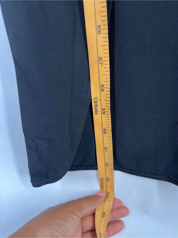 ELOQUII Black Ruched Draped Long Sleeve Maxi Dress Size 18 NWT - Image 12