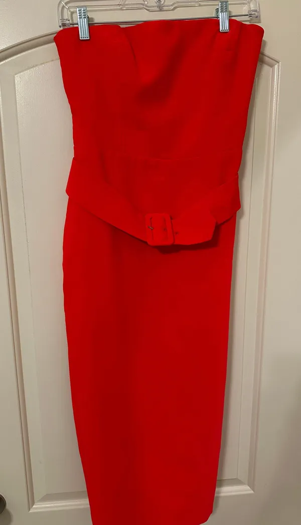 Amanda Uprichard Dress x Revolve Fae Midi Dress In Crimson - Image 2