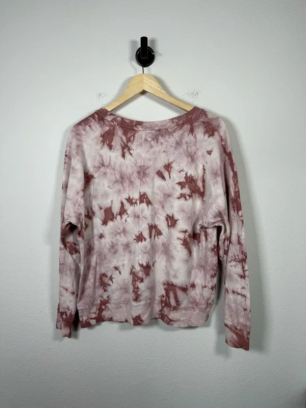 Athleta Sundown Tie Dye Sweatshirt Palermo Pink Crystal Dye Size L - Image 12