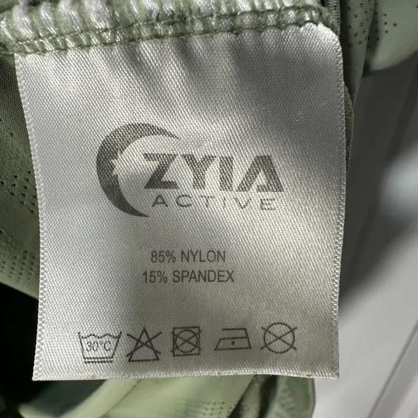Zyia Active T-Shirt Womens Medium‎ Green Perforated Cooling Short Sleeve Top - Image 3