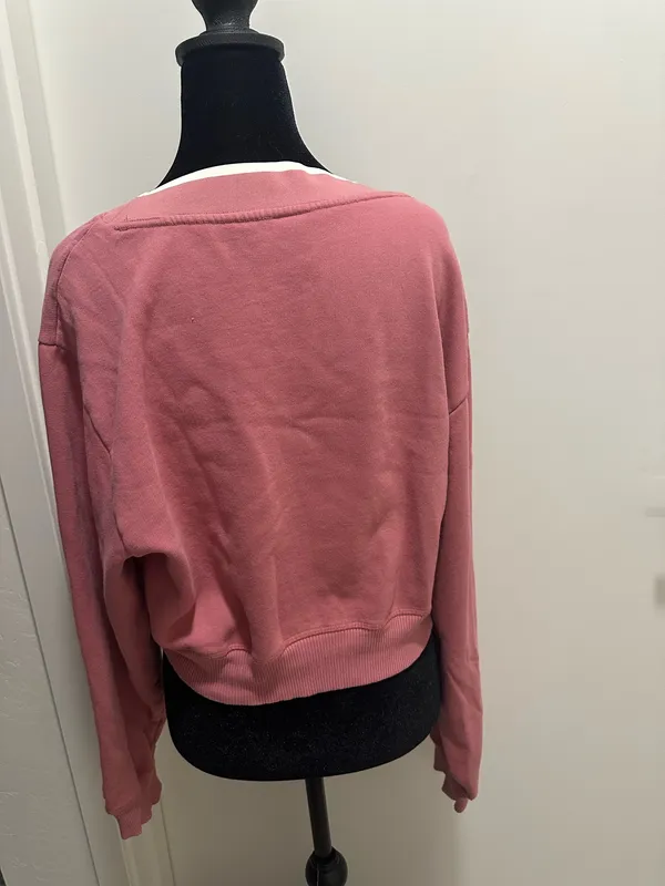Victoria's Secret PINK V-Neck Cropped Sweatshirt - Image 5