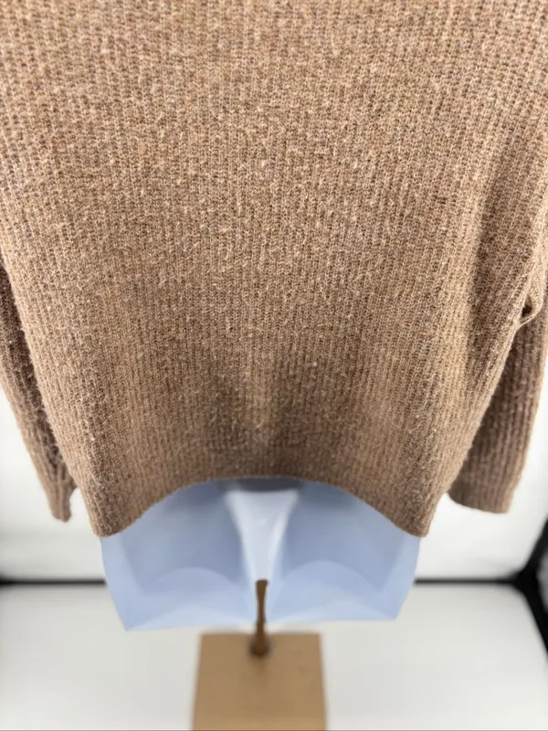 L’Agence Jamison Double-Breasted Cardigan Womens Size S Tan Cropped - Image 11