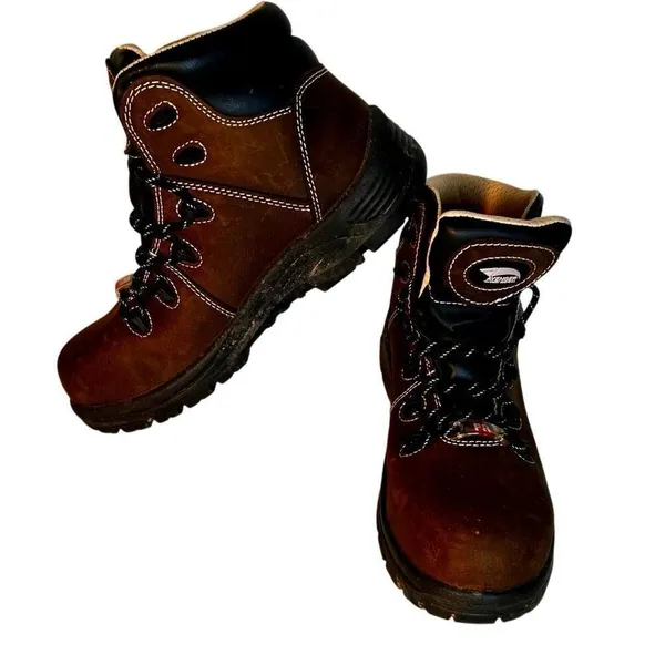 Women's Avenger A7126 Framer Brown/Tan Steel Toe Waterproof Work Boots - 8M - Image 2