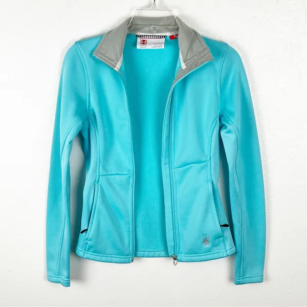SPYDER Core Teal Long Sleeves Side Zip Pockets Jacket Size XS Outerwear Gorpcore - Image 8