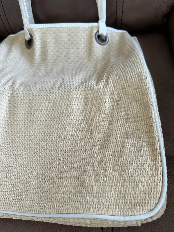 Lacoste Parfums Eau De Bag Woven Straw Tote Beach Bag (NEW) - Image 3