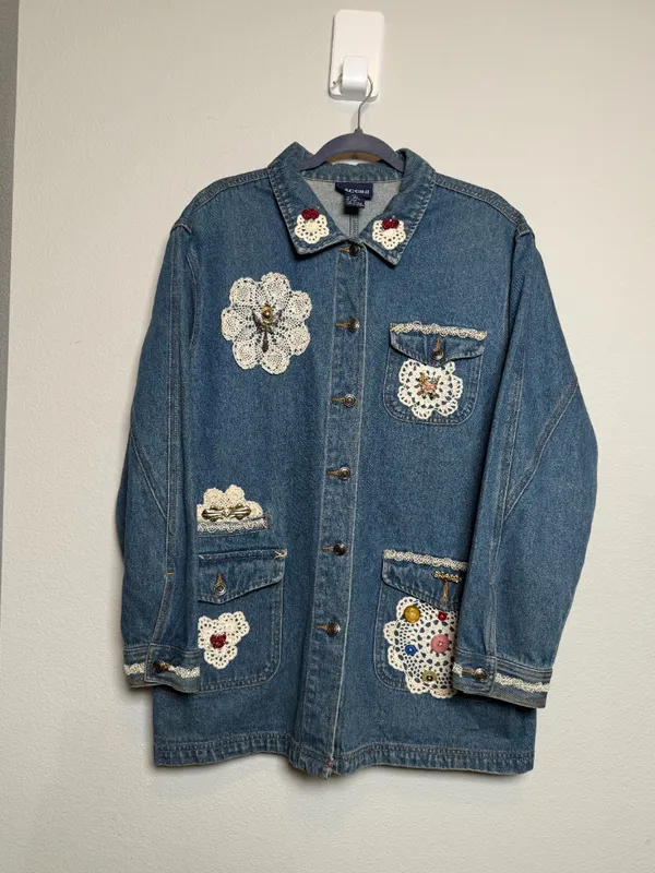 Vintage Granola Women's Denim Hunter Jacket - Image 7