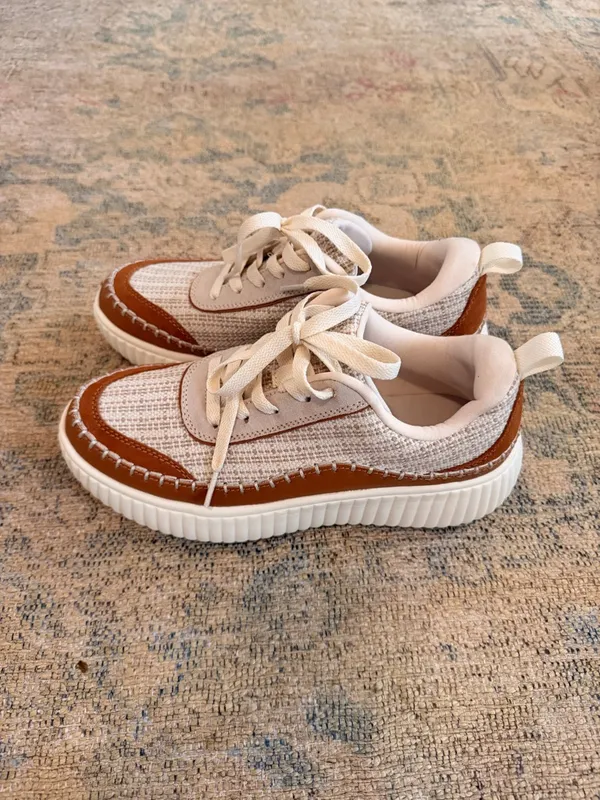 Dream Paris EUC Tweed-Effect Platform Fashion Sneakers WORN ONCE! - Image 5