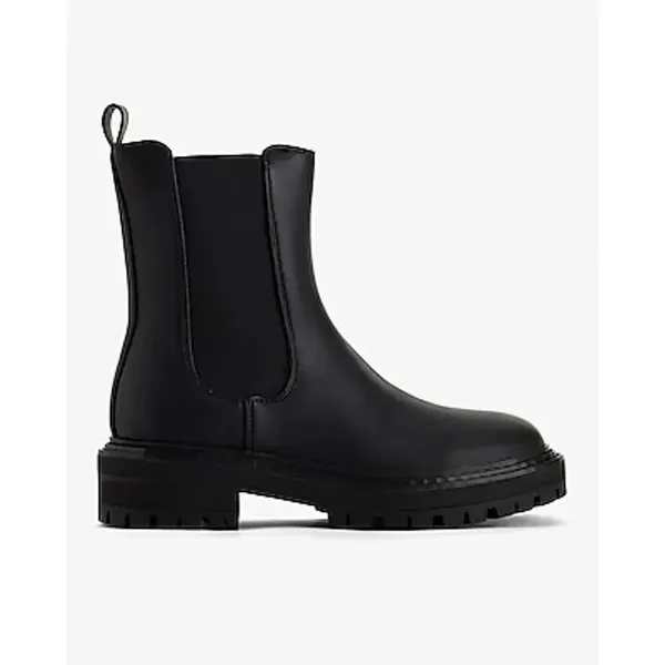 ✨Express Black Gore Lug Sole Ankle Sz 7 Boots✨ - Image 2