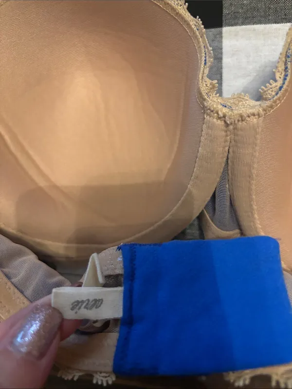 Aerie blue lace strapless bra 34D - Image 4