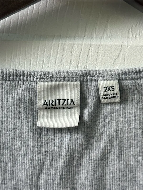 Aritzia Homestretch Rib Henley Tank in Gray - Image 4