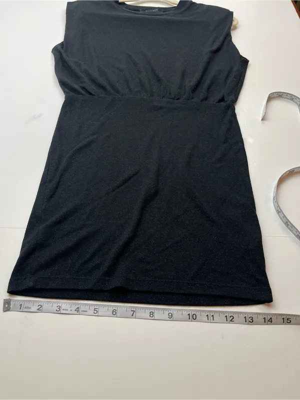 All Saints Mika LS Mini Tank Dress Sleek Black Sleeveless Sheath Womens US‎ 2 - Image 10