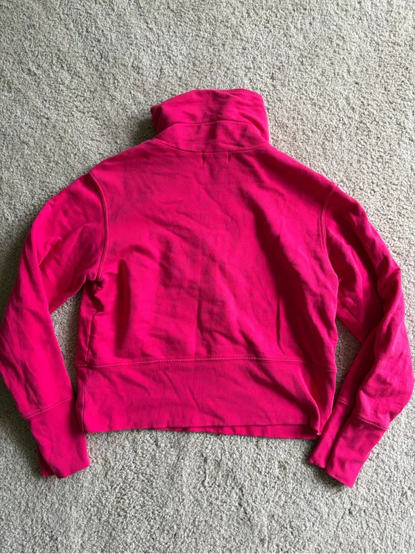 Cotton citizen revolve pink quarter zip long sleeve preppy sweatshirt sz medium - Image 8