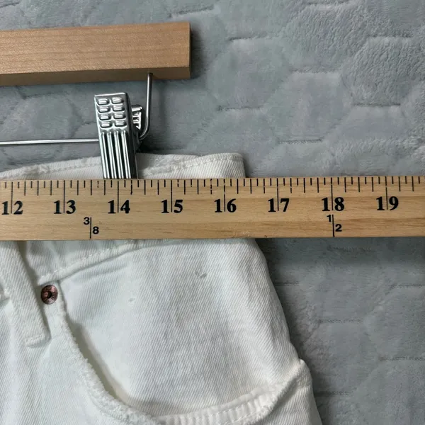 Abercrombie & Fitch 90s Straight Ultra High Rise Jeans 32/14S White Distressed - Image 5