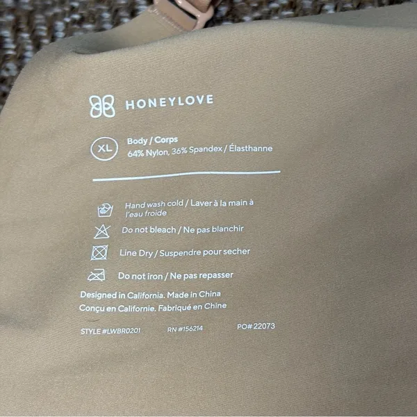 Honeylove Silhouette Wireless Lined Molded SAND Support Bra Size XL 38D/DD(E) - Image 4