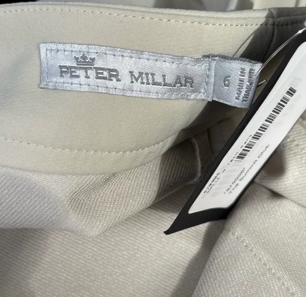 Women’s Peter Millar Tech Pant The Summit Club Beige Size 6 Golf NWT - Image 10