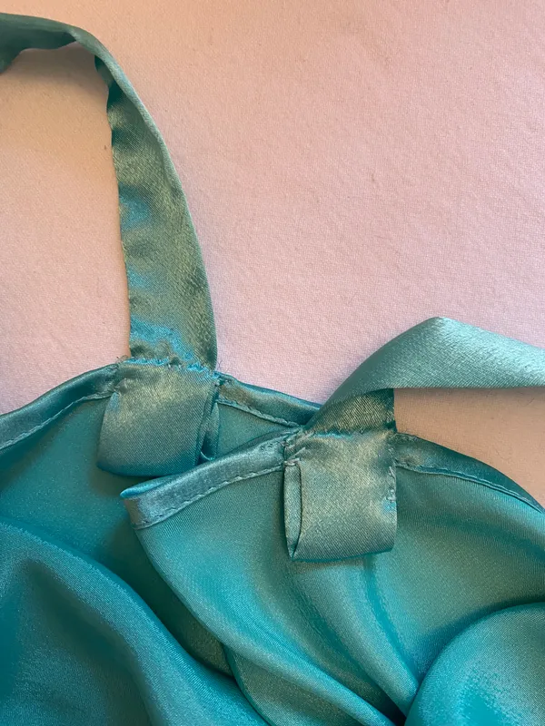 Heiress Satin Top Blue Size M - Image 3