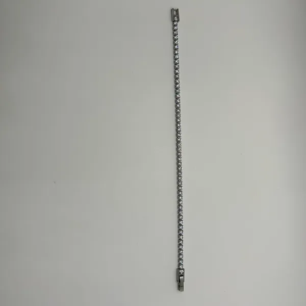 Swarovski Moissanite Tennis Bracelet Real Silver VVS D Color Iced Out 3mm 7.5 Inch No Pass - Image 2