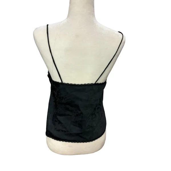 VTG Dreamtime Camisole Top Black Lace Satin Sz M Goth Grunge Witchy Whimsigoth - Image 5