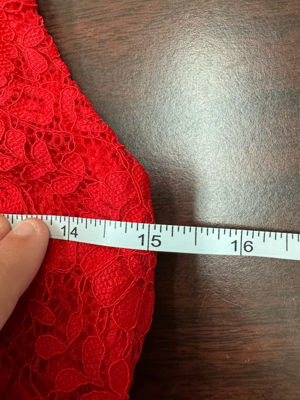 Windsor Red Lace Bodysuit Size Large - Image 5