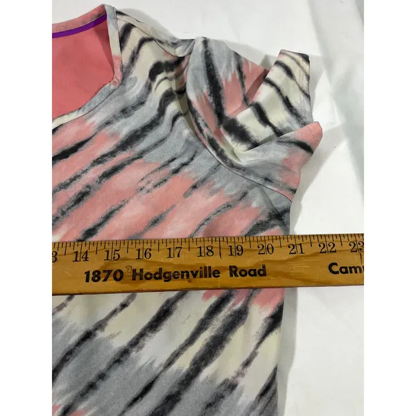 Healing Hands Purple Label Isabel Scrub Top Women L Pink Grey Tie Dye 2218-TDW - Image 8