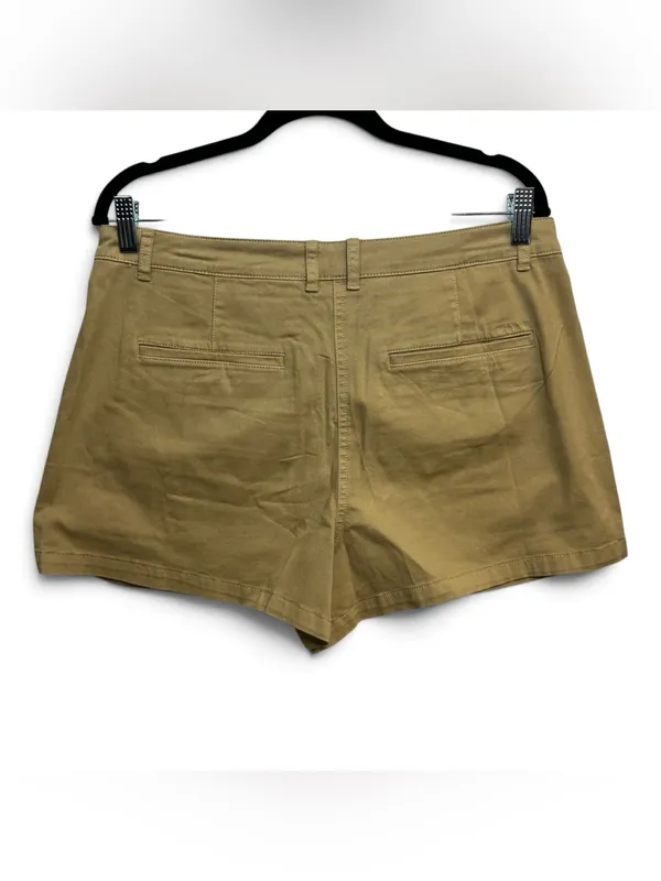 J.Crew Pleated Heritage Chino Shorts Women’s 8 Khaki 3” Inseam Stretch NWT - Image 3