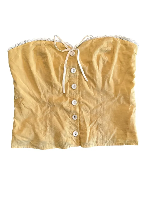 Reformation Dalia Lace Trim Top Size: 8 - Image 5