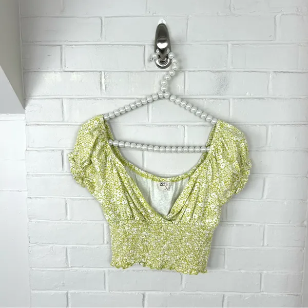 Billabong Floral Print Crop Top Size S - Image 2