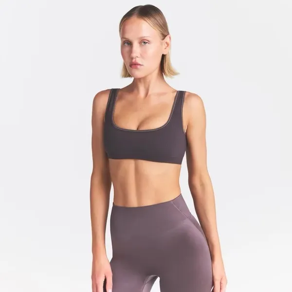 Nike Skims Ribbed Seamless Micro Scoop Bra Phoenix Truffle Size Small - Image 7