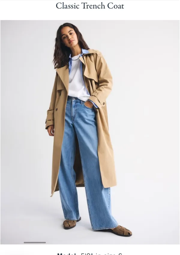 Abercrombie & Fitch camel classic trench coat - Image 2