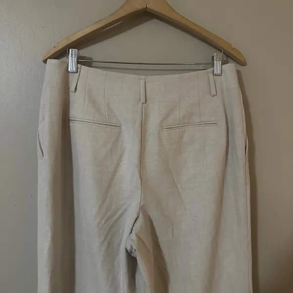 Ann Taylor Gray Pleat Front Trouser Pants Size 12P - Image 5