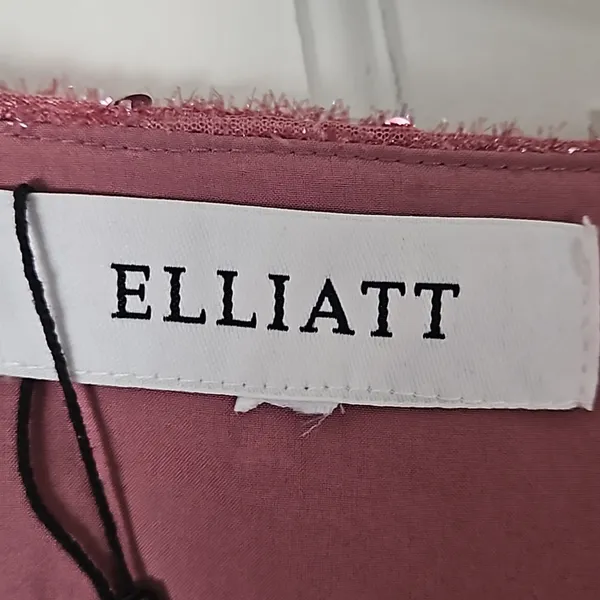 Elliatt Aubree Puff‎ Sleeve Sequin Metallic Midi Dress Size XS - Image 13