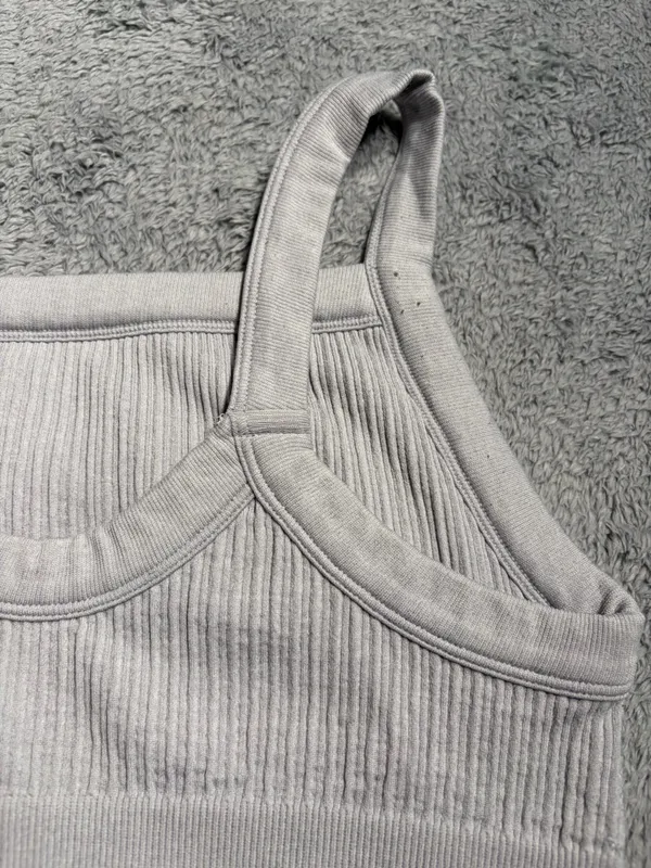 Aerie Light Gray Ribbed bralette tank top medium - Image 6