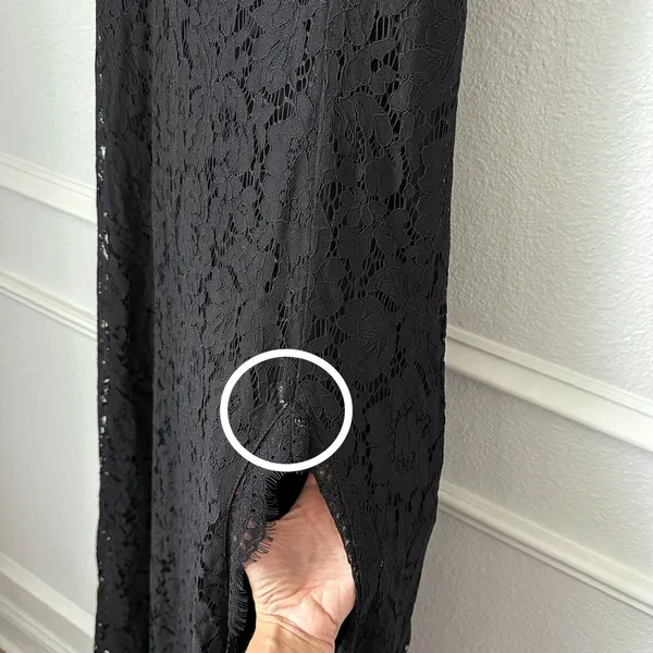 Updated Elegance Lace Maxi Dress in Black sz M - Image 9