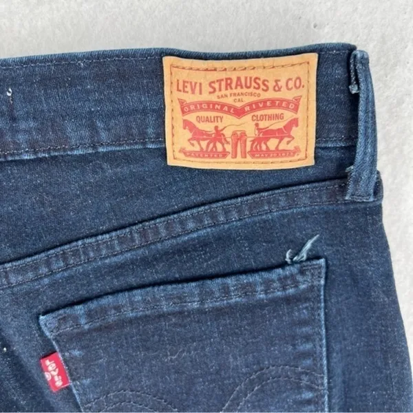 Levi's 505‎ Dark Wash Denim Straight Leg Jean - Image 7