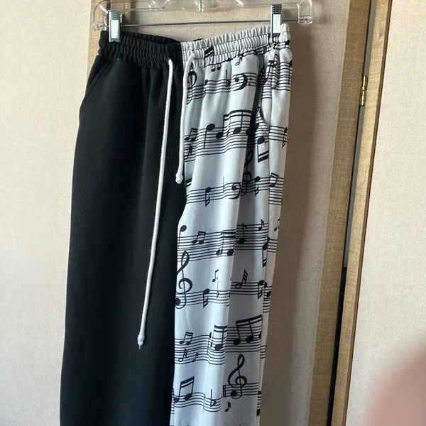 FINAL MARKDOWN SHEIN Monochrome Music Note joggers medium - Image 4