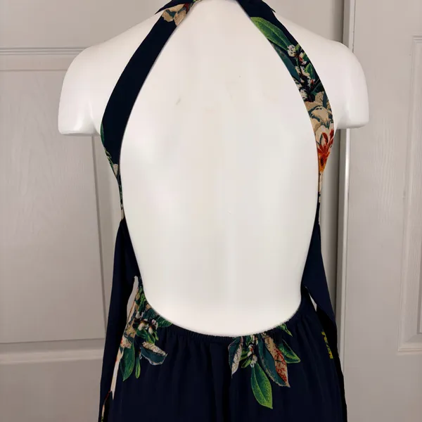 NLW high neck open back floral slit maxi dress - Image 11