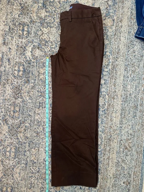 Cherokee Brown Cotton Spandex Hand Stitch Technology Trousers Size 4 - Image 4