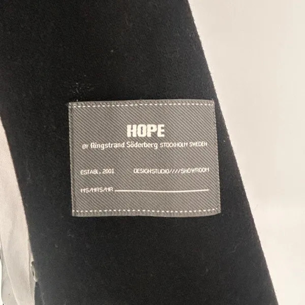 HOPE Ringstrand Soderberg Wool Coat Womens 36 Small Double Breasted Sweden Black - Image 7