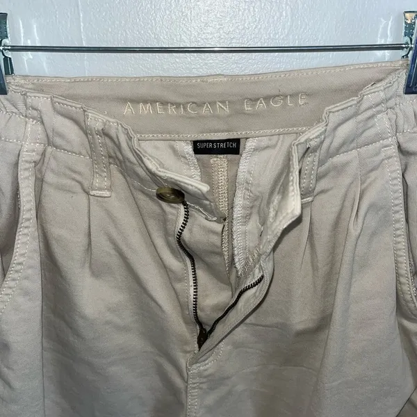 American Eagle Khaki Super Stretch Pants Extra Long - Image 3