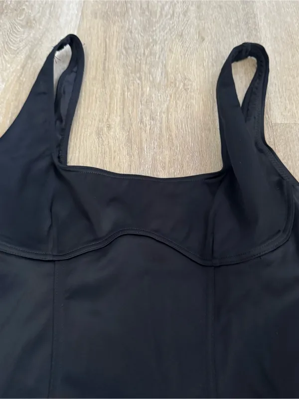 White Fox Boutique Black Scoop-Front Bodysuit - Image 2