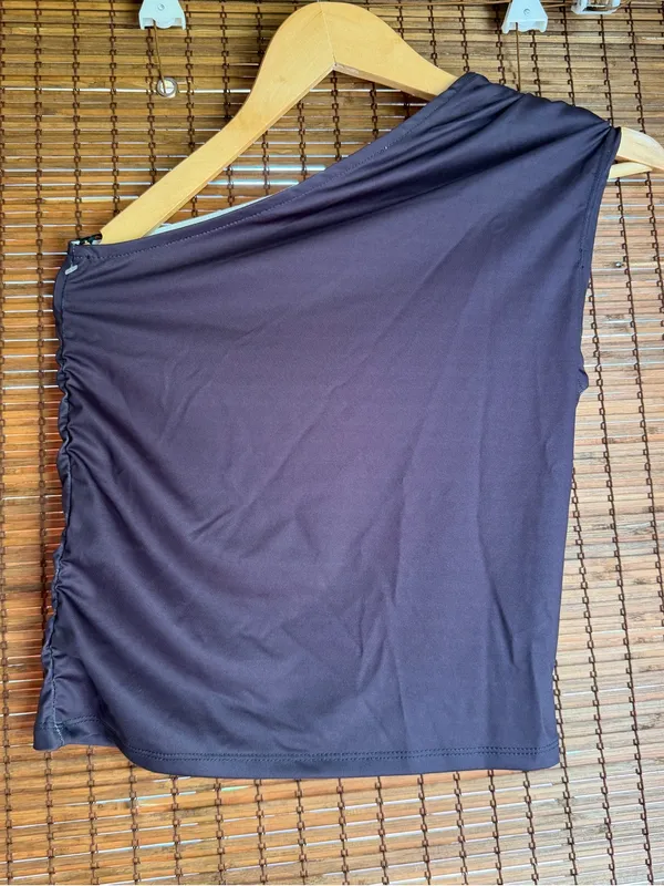 Kimchi Blue Octavia Orchid Floral One Shoulder Top Small - Image 7