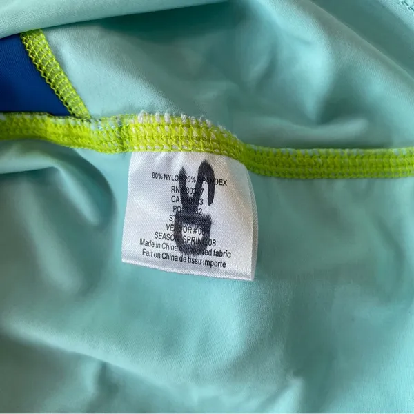 Pearl Izumi Teal and Navy with lime stitching Tank Top size M - Image 5