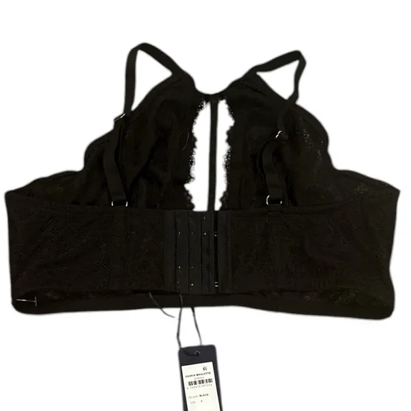 Black Lace Underwire Saskia Fox & Royal Adjustable Bralette S - Image 3