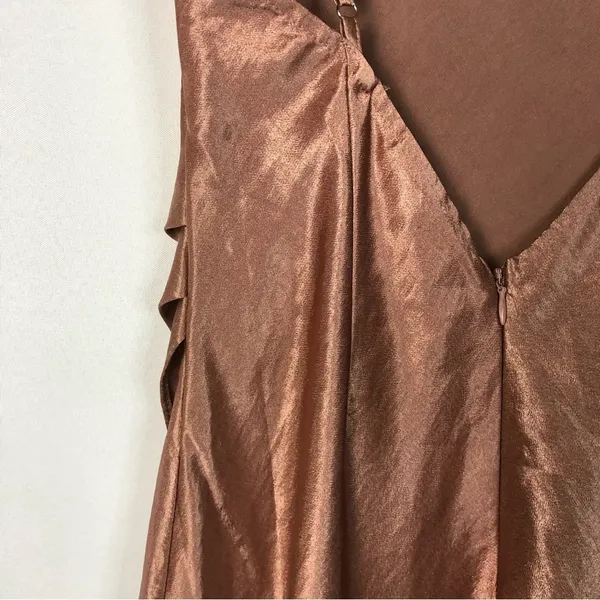 Selfie Leslie Mauve Pink‎ Cowl Neck Midi Slip Dress S - Image 3