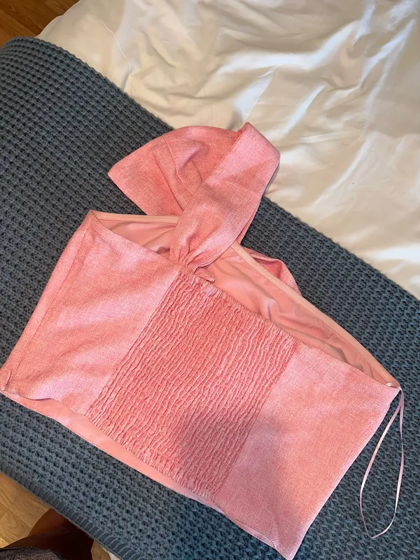 The Pants Store One Shoulder Pink Bow Top - Image 5