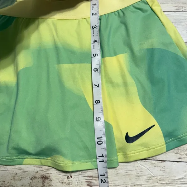 Nike Dri-Fit Tennis Skort Skirt Size Large Yellow Green Athleisure Active - Image 7