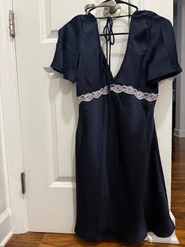 Jaron Mini Dress Navy - Image 3