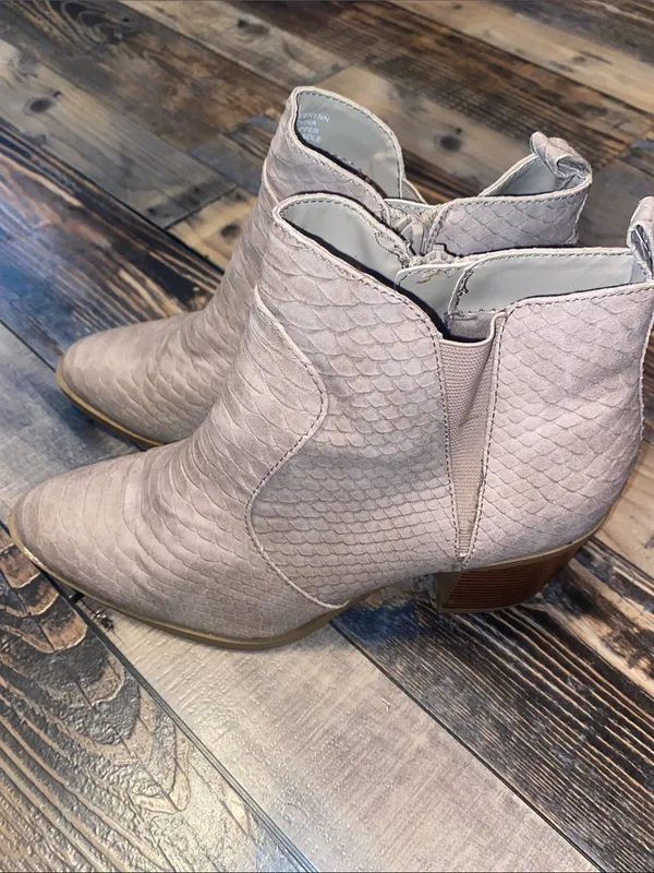 Altar'd State  Brynn Taupe Textured Ankle Booties - Image 3