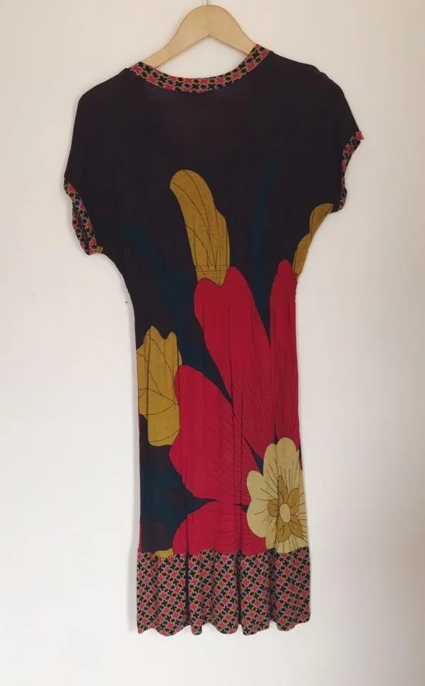 Vintage Y2K Botanical Printed Midi Sundress | Size S - Image 3