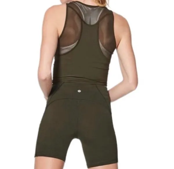 Lululemon Train Times Short 6" Inseam Dark Olive Size 8 - Image 5